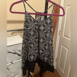 Mossimo Thin Strap Black & White Top